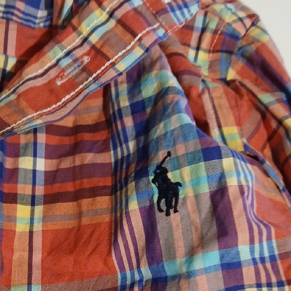Ralph Lauren Kids Red Plaid Button Down Shirt - Picture 3 of 4